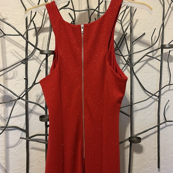 XtraOrdinary red shimmer long prom evening or banquet gown. Sz. 13. Worn once - Picture 4 of 9